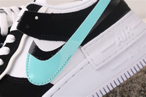 Ladies Nike Air Force 1 Shadow “Diamond” White/Black-Aurora - FavSole.com