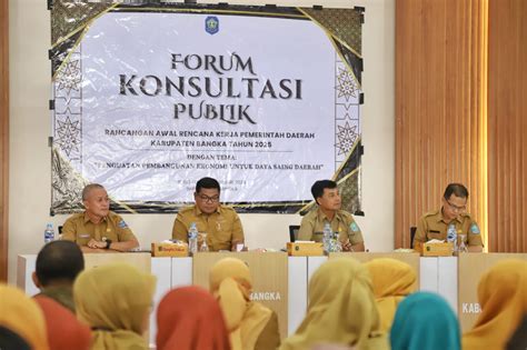 Rancangan Awal RKPD Tahun 2025 Pemkab Bangka 6 Program Yang Akan Di