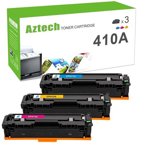 A AZTECH 3 Pack Compatible Toner For HP CF412A 410A M452dw M452nw