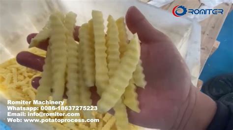 Automatic Wave Shape Potato Stick Cutting Machine Youtube