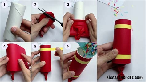 DIY Party Popper Step by Step Tutorial For Kids - Kids Art & Craft