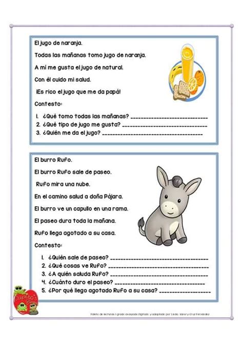 Lecturas Comprensivas Cortas Para Niños 9 Imagenes Educativas