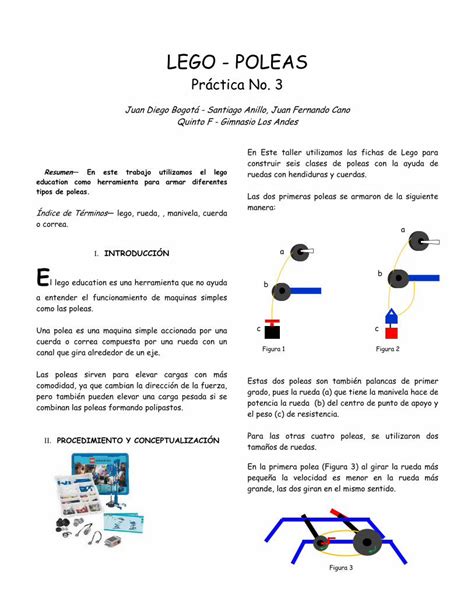 Pdf Lego Poleas Pdf Filecombinan Las Poleas Formando Polipastos