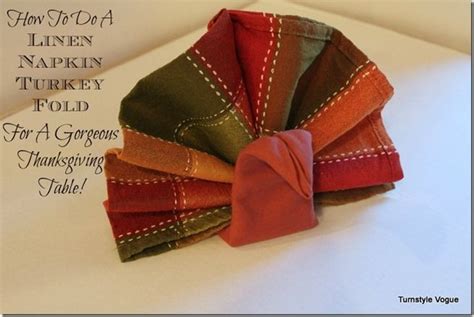 How To Do A Linen Napkin Turkey Fold Turnstylevogue Napkin