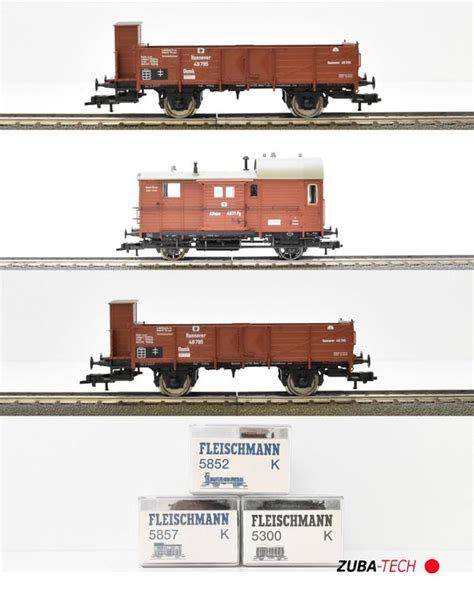 Fleischmann 3x Gedeckte Güterwagen KPEV DB H0 GS mit OVP Kaufen auf