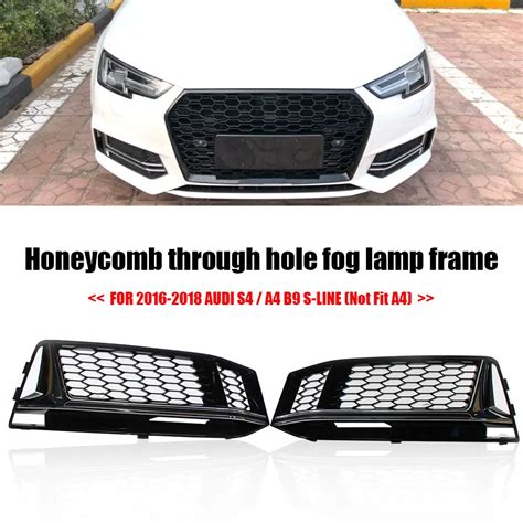 Vodool A Pair Car Front Bumper Fog Light Hood Grille Grill Cover