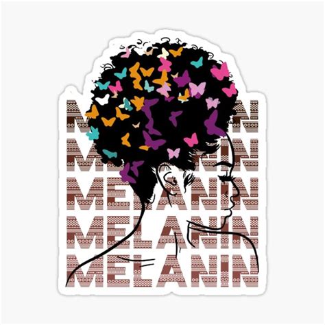 Melanin Afro Woman Shades Melanin Poppin Black Girl Magic Sticker