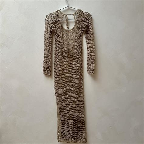 The Naked Tiger X Andi Bagus Long Crotchet Dress Depop