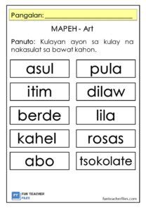 Iba T Ibang Kulay Worksheets Set Fun Teacher Files