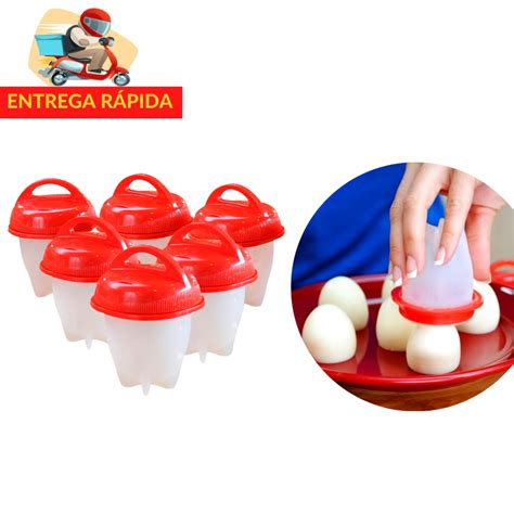 Kit Formas De Silicone Para Cozinhar Ovos Copos Pote Silicone