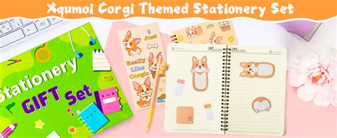 Amazon Xqumoi Corgi Sticky Note A5 Notebooks Pen Stationary Set