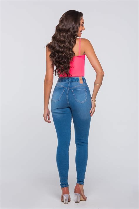 Calça Jeans Skinny Hot Pants Empina Bumbum Geração Moderna