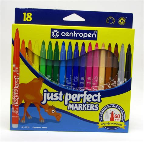 Фломастери Centropen Super Easy 18 кол.код:2510 - Скріпочка