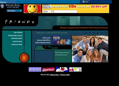 Friends in 2001 - Web Design Museum