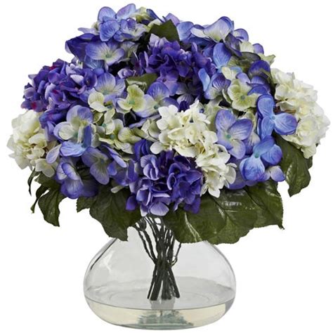 Nearly Natural 145 In Purple Artificial Silk Arrangement Flowers In