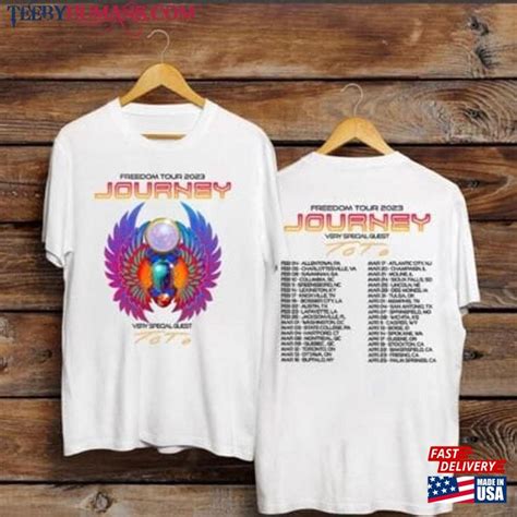 Journey Tour Tee 2023 Freedom T Shirt Vintage Band Unisex Teebyhumans