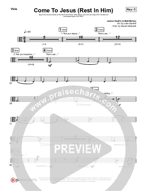 Come To Jesus Rest In Him Sing It Now SATB Viola Sheet Music PDF