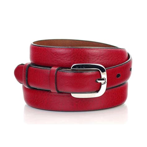 Buy Thin Womens Red Belt For Dress - Real Leather | LeatherBelts