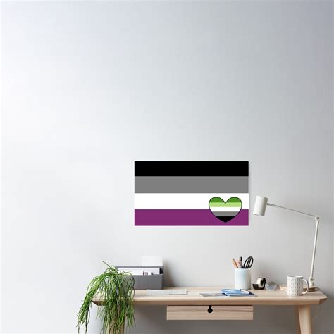 Asexual Aromantic Pride Flag Poster By Ace Of Cake Redbubble