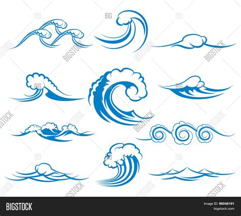 Waves Sea Ocean Waves Vector & Photo (Free Trial) | Bigstock