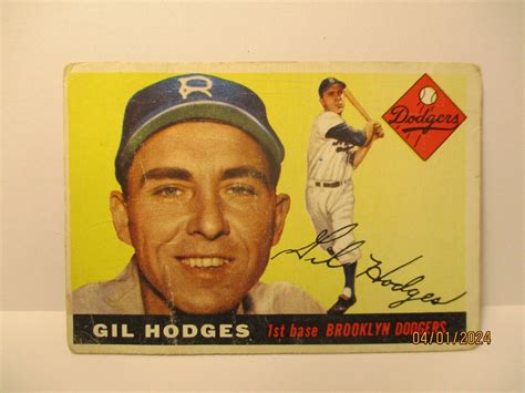 1955 Topps Gil Hodges 187 Brooklyn Dodgers HOF Hall Of Famer EBay