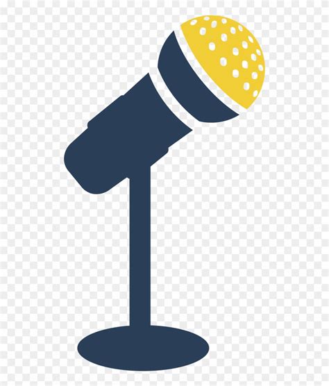 Mic Clipart Talker - Microphone Stand Icon Png Transparent Png ...