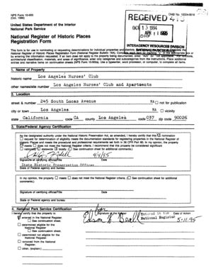 Fillable Online Pdfhost Focus Nps 1Q024 0018 NPS Form 10 900 Oct