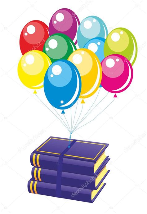 Multicoloured Balloons With Books — Stock Vector © Natalia2484 5401001