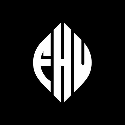 Premium Vector | FHV circle letter logo design with circle and ellipse ...