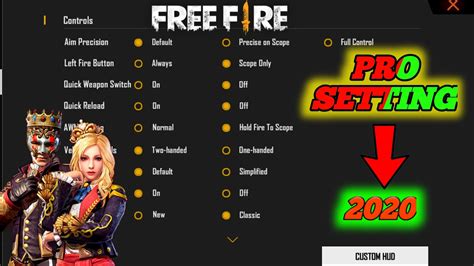 Pro Settings Free Fire Full Details By National Gamer Youtube