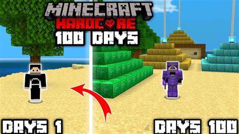 I Survived 100 Days On A Survival Island In Minecraft Hardcore Mode