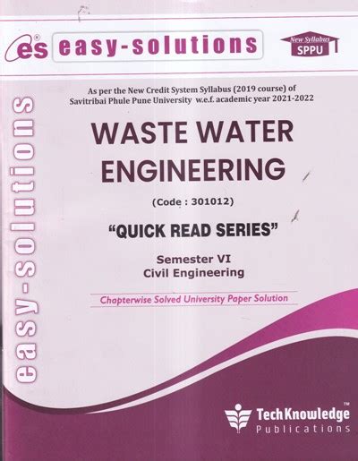 Easy Solutions Waste Water Engineering Civil Engg Sem Sppu