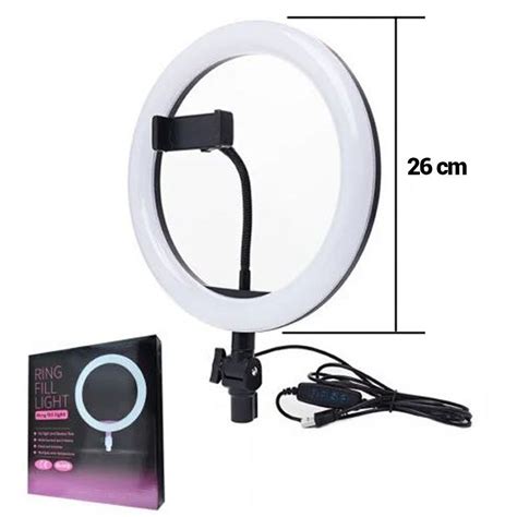 Ring Light Iluminador 10 Polegadas 26 CM Tripé Suporte Compre Agora