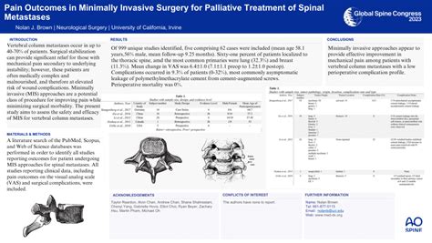 PDF Pain Outcomes In Minimally Invasive Surgery For Palliative