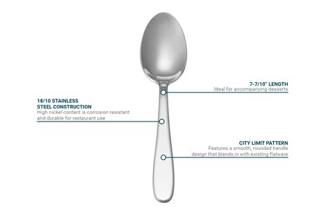 Mikasa Hospitality 5268324 7 7 10 Dessert Spoon With 18 10 Stainless