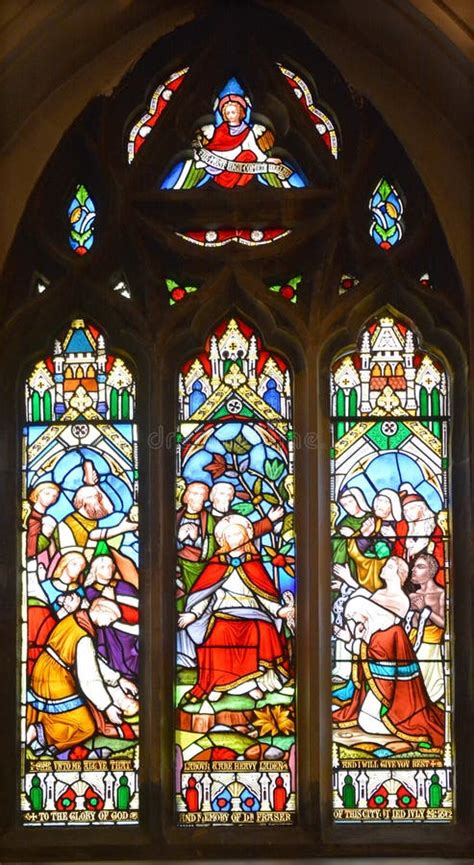 Stained Glass Window Christ Church Cathedral I Stock Image Image Of