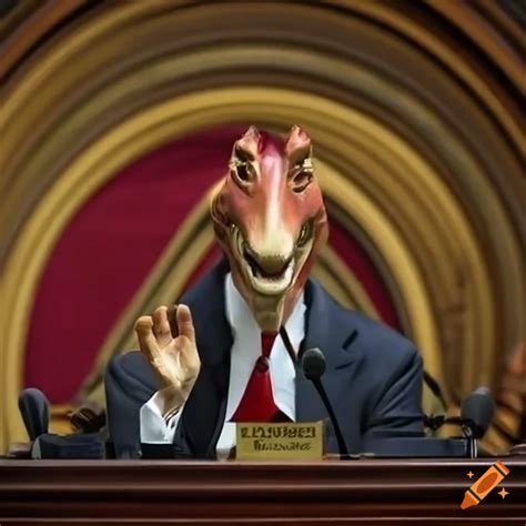 President Jar Jar Binks Giving A Speech In The Senate On Craiyon