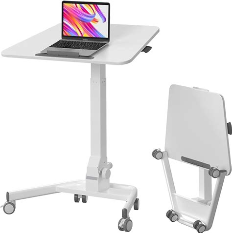 Amazon JYLH JOYSEEKER Foldable Mobile Standing Desk 90 Tiltable