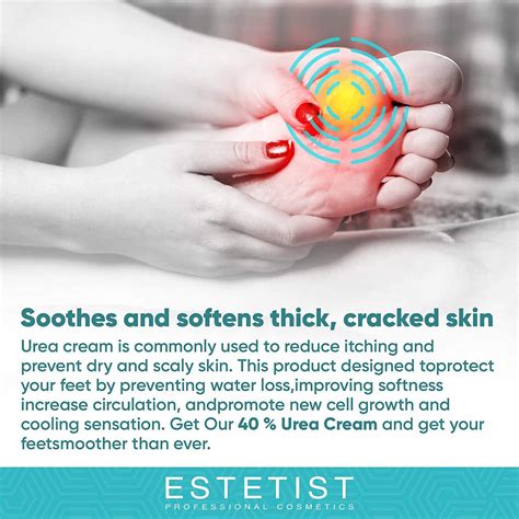 Urea Foot Cream 40% for Dry Cracked Feet - Moisturizing Lotion with