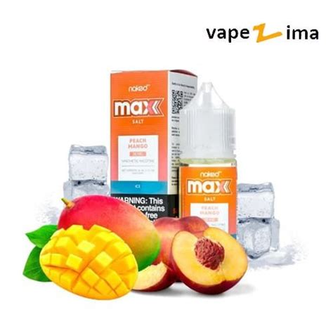 سالت هلو انبه یخ مکس نیکد Naked Salt MAX Peach Mango دیجی زیما