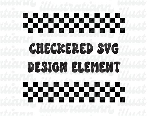 Checkered Svg Design Element Checkerboard Clip Art Retro Etsy