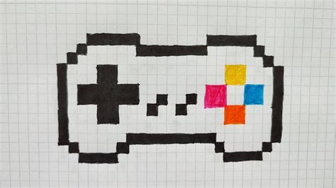 How To Draw Gamepad Pixel Art Youtube