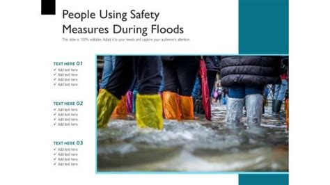 People Using Safety Measures During Floods Powerpoint Templates Slides