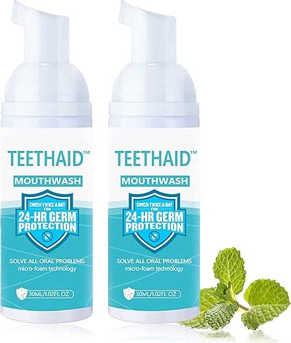 Teethaid Lot De Bains De Bouche En Mousse Pour Liminer Le