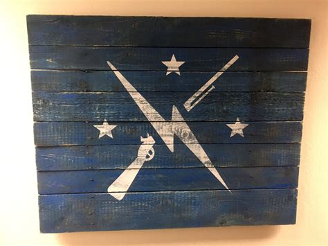 HUGE Minutemen Flag Painted on Reclaimed Wood