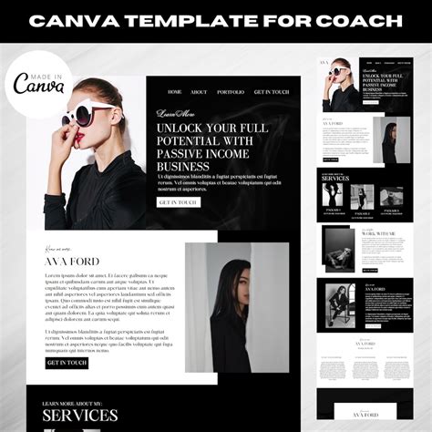 Website Template Coach Website Template Coaching Template Etsy