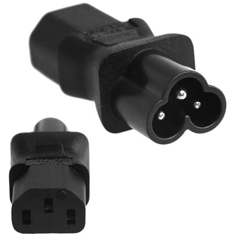 IEC 320 C13 To IEC C6 IEC 3Pin Female To 3Pin Male Micky Power Adapter