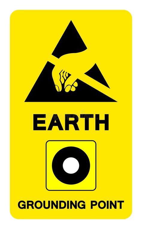 Earth Grounding Point Symbol Sign Vector Illustration Isolate On