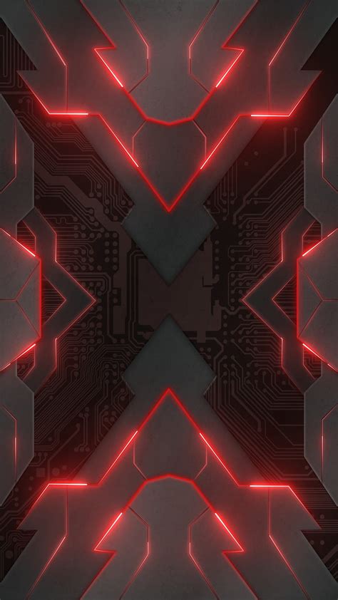 Red Technology Wallpaper Hd