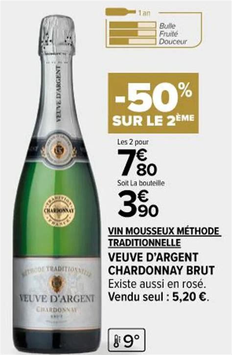 Promo Vin Mousseux M Thode Traditionnelle Veuve D Argent Chardonnay